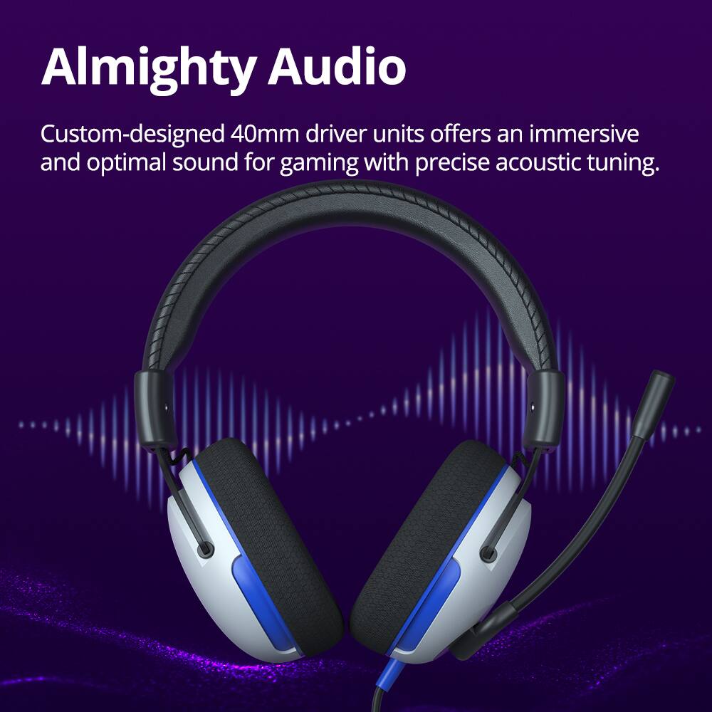 Almighty Audio offers custom-designed 40mm driver units for an immersive and optimal sound experience for gaming with precise acoustic tuning.