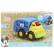 Disney Baby Mickey Mouse Recycling Truck, made in the USA, is a green toy for children 6 months and older. The toy includes cardboard pieces to sort in the truck, making it a fun and educational play experience.