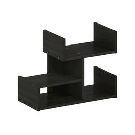 FurniFact - Engineered Wood Desktop Bookshelf Storage Organizer - Espresso