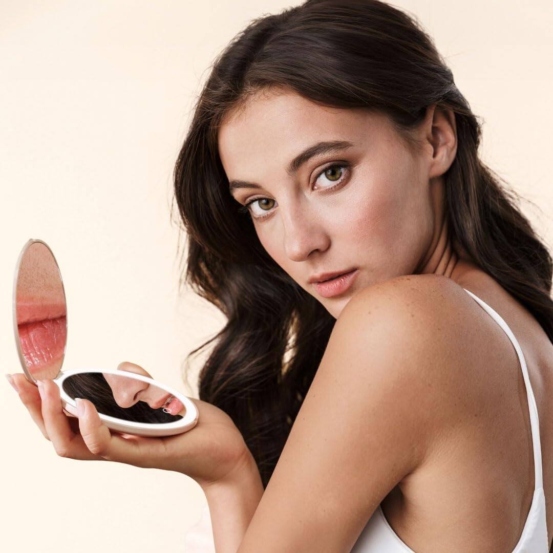 Alt View 2. Skar Audio - Mini Compact Magnifying With Led Light 10x 1x Rechargeable 3 Settings Dimmable Small Lighted Travel Handhel... - Purple.