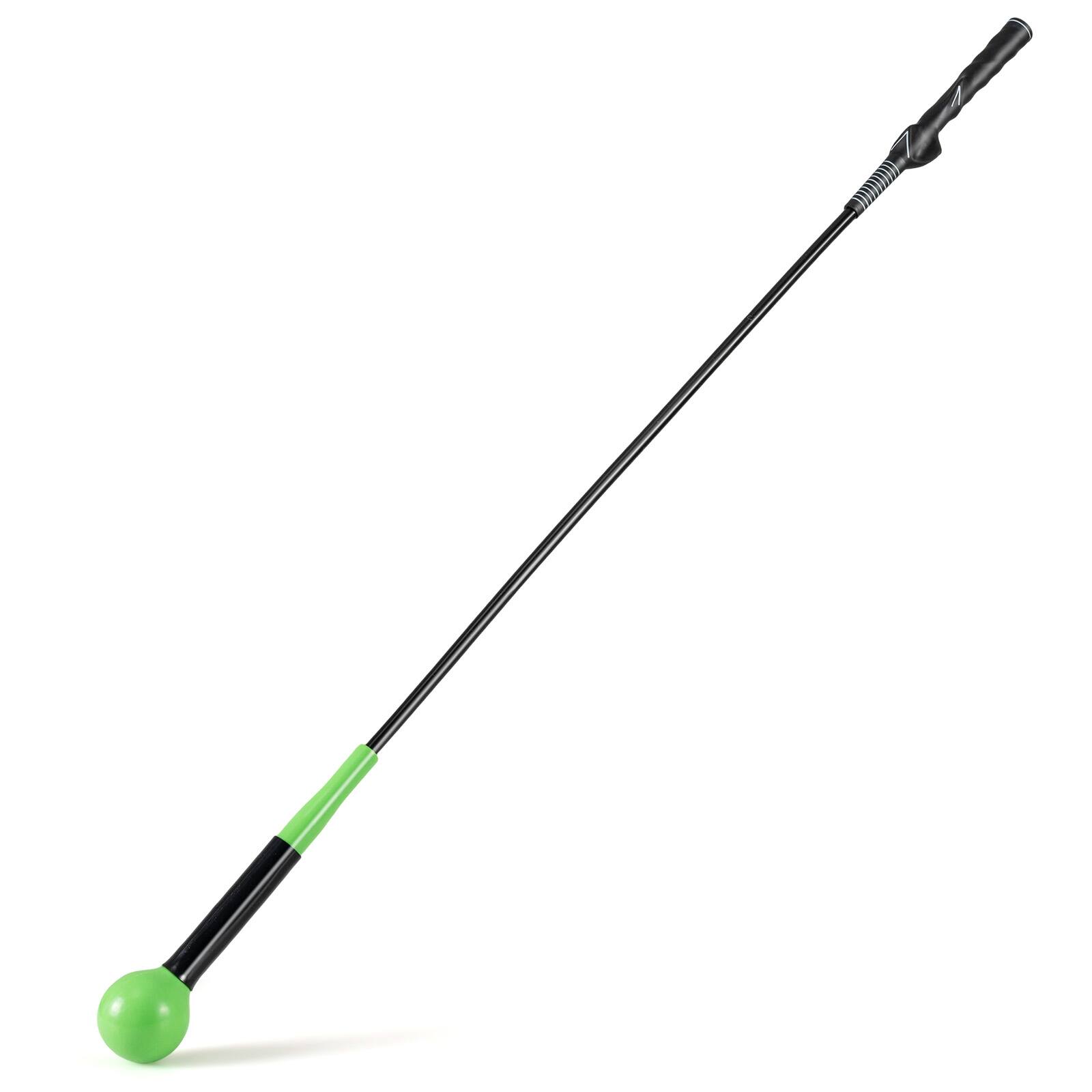 Alt View 9. Gymax - Gymax Golf Swing Trainer Aid 47'' Warm-up Practice Stick w/Weighted Head for Grip Green - Green.