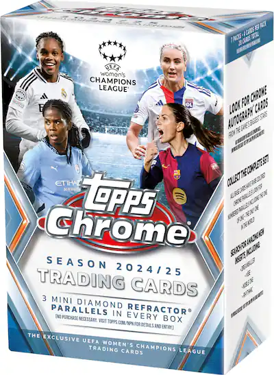 2024 2025 Topps Chrome UEFA Women's Champions League Blaster Box 2024 2025 Topps Chrome UEFA Women's Champions League Blaster Box