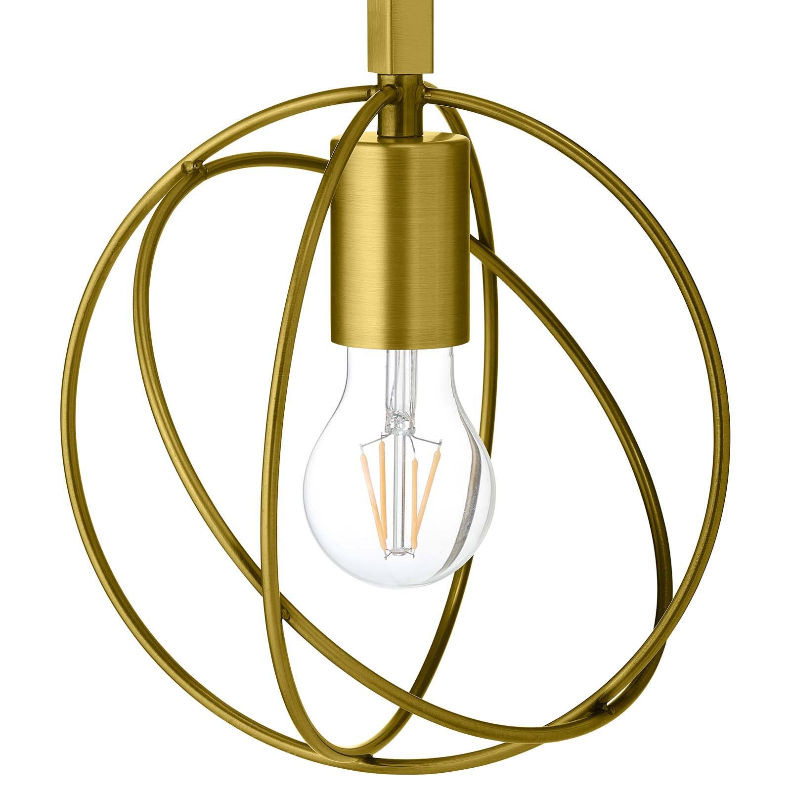 Left. Modway - Perimeter Brass Wall Sconce Light Fixture by Modway - Brown.