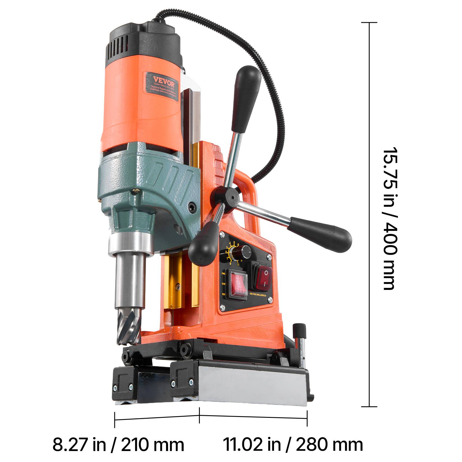 VEVOR

0 | EXTRO

15.75 in / 400 mm

8.27 in / 210 mm

11.02 in / 280 mm
