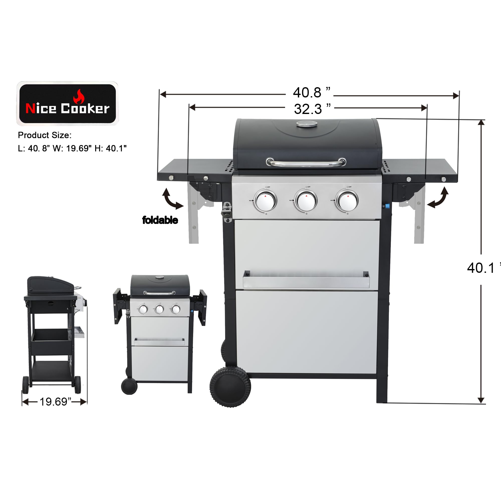 Nice Cooker

Product Size:
L: 40.8" W: 19.69" H: 40.1"

foldable

40.8"
32.3"
40.1"
19.69"