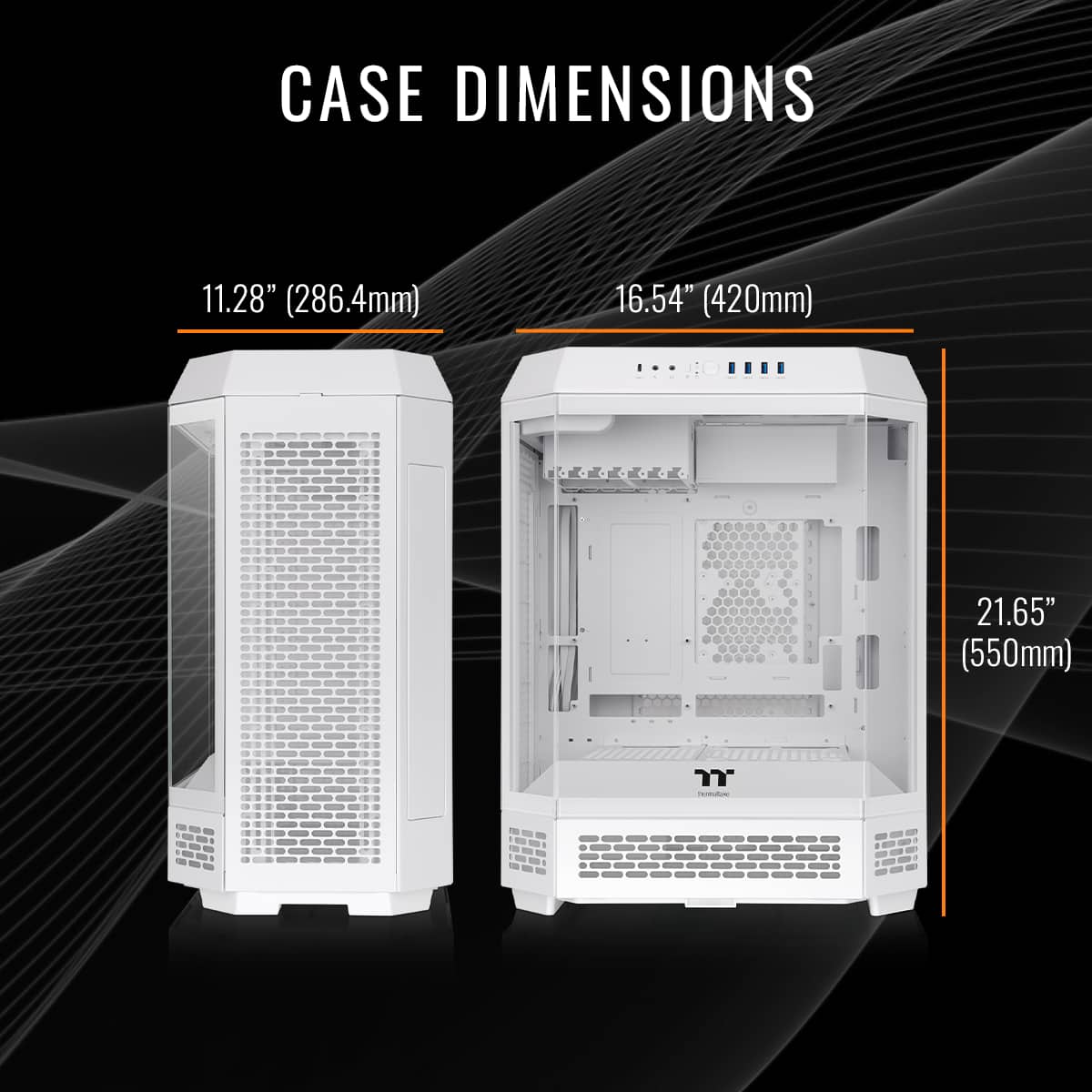 CASE DIMENSIONS 11.28" (286.4mm) 16.54" (420mm) 21.65" (550mm)
