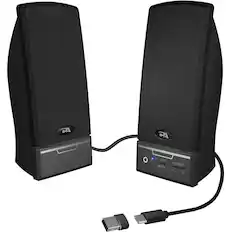 Front. Cyber Acoustics - Cyber Acoustics CA-2014USB 2.0 Speaker System - USB - Black.
