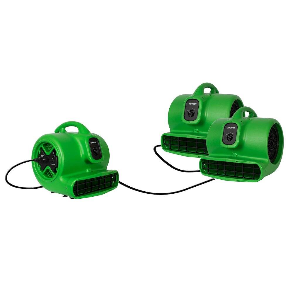 Alt View 2. XPOWER - 1/3 HP 2400 CFM 3 Speed, Carpet Dryer, Blower - Green - Green.