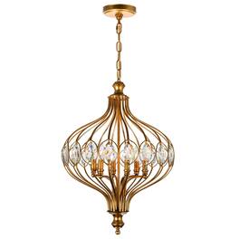 CWI Lighting - Altair 6 Light Chandelier With Finish - Antique Bronze