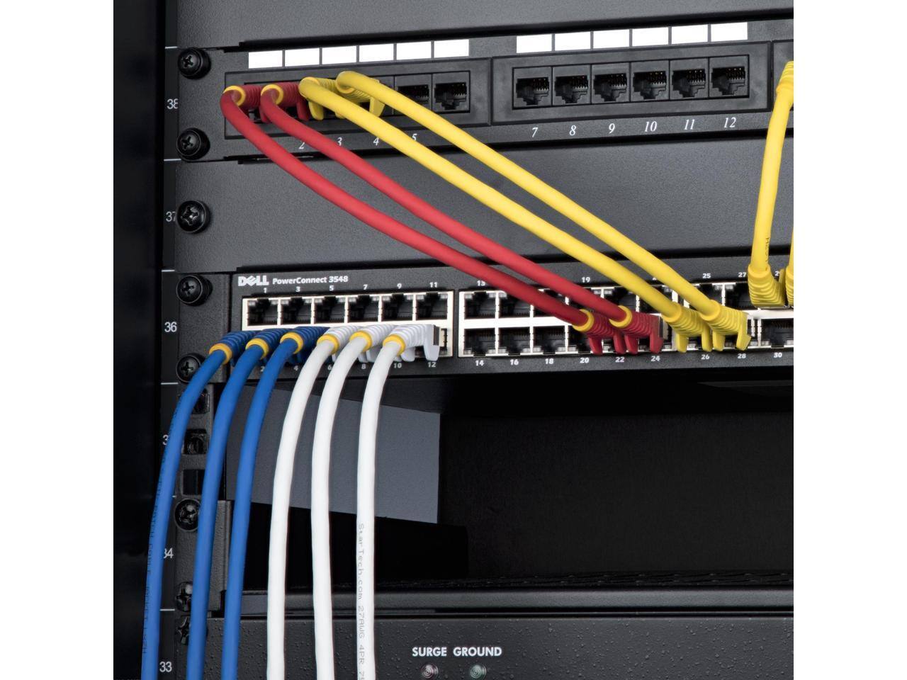 38 2 ~ 4 5 7 8 9 10 11 12 37 DELL PowerConnect 3548 1 3 5 7 9 11 1h I 19 25 27 7 36 - de a 10 12 14 TO 18 20 22 24 26 20 30 3 34 33 27AWG PR N SURGE GROUND