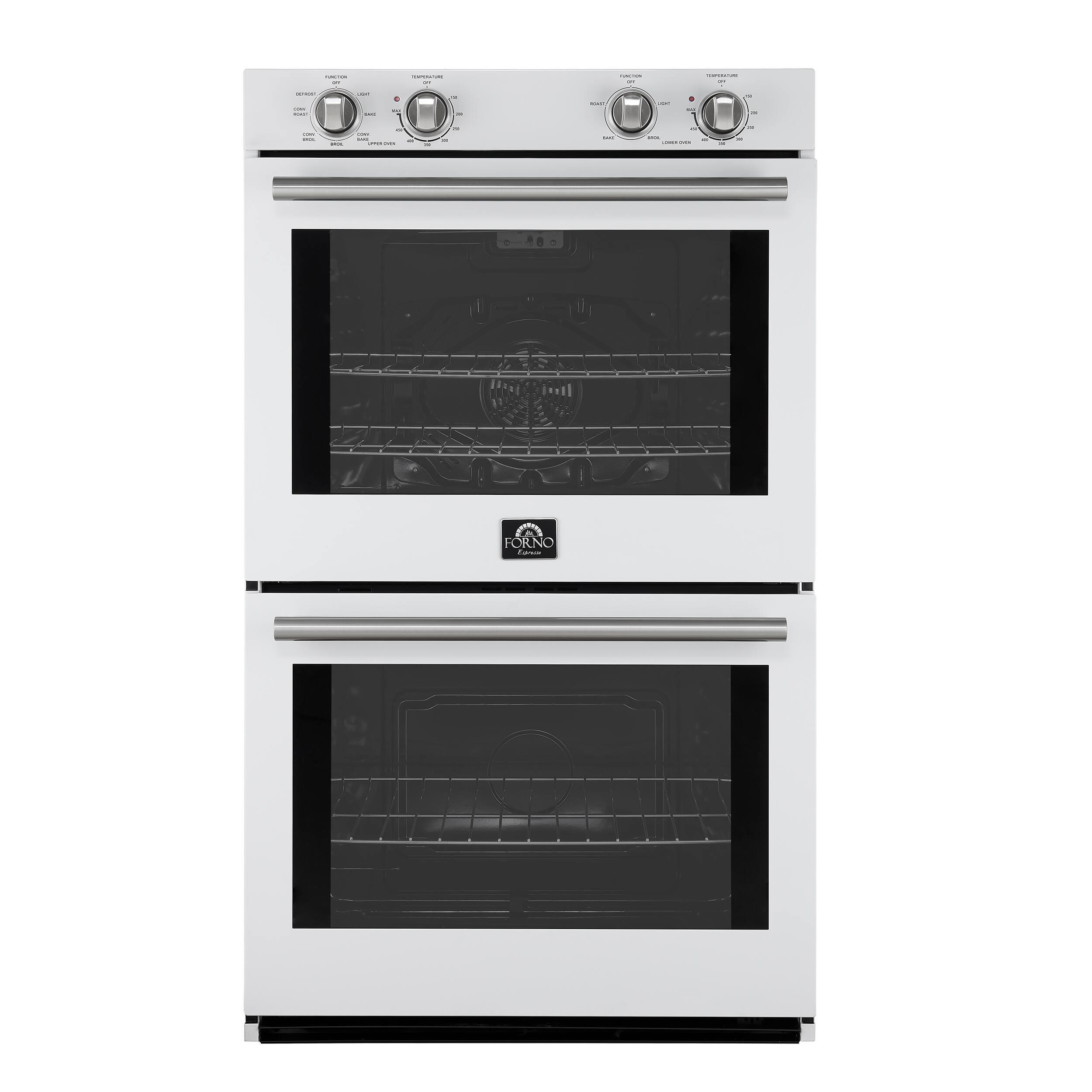 Alt View 6. Forno Appliances - Vomero 30" Electric Convection Double Wall Oven - White.