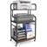 Front. Gymax - Gymax 3-Tier Rolling Printer Stand Home Office Large Printer Cart w/ Storage Shelves Rustic Brown & Black - Brown.