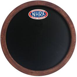 The Fan-Brand - NHRA Championship Drag Racing 20.25'' Round Chalkboard Faux Barrel Top Sign - Multicolor