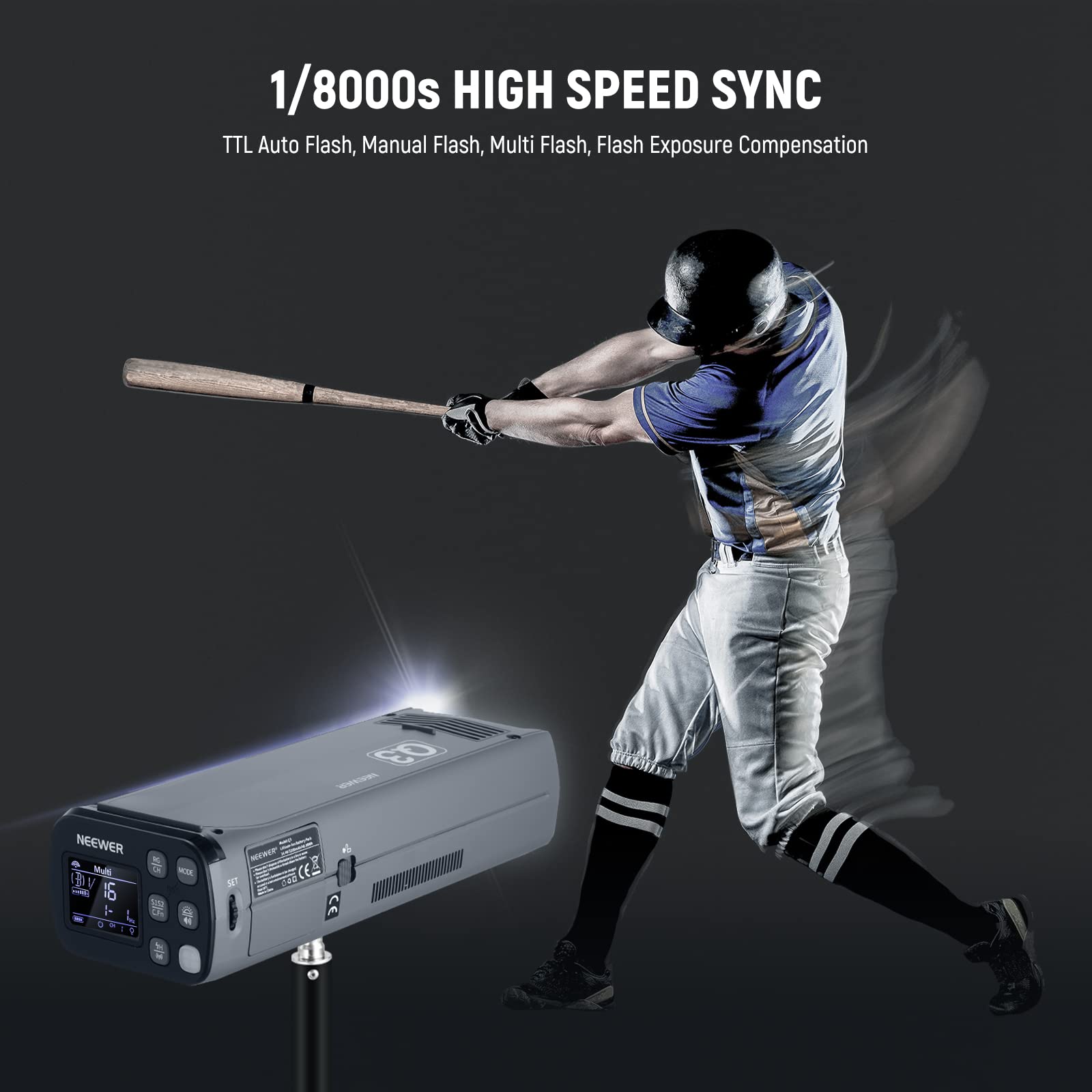 1/8000s HIGH SPEED SYNC TTL Auto Flash, Manual Flash, Multi Flash, Flash Exposure Compensation