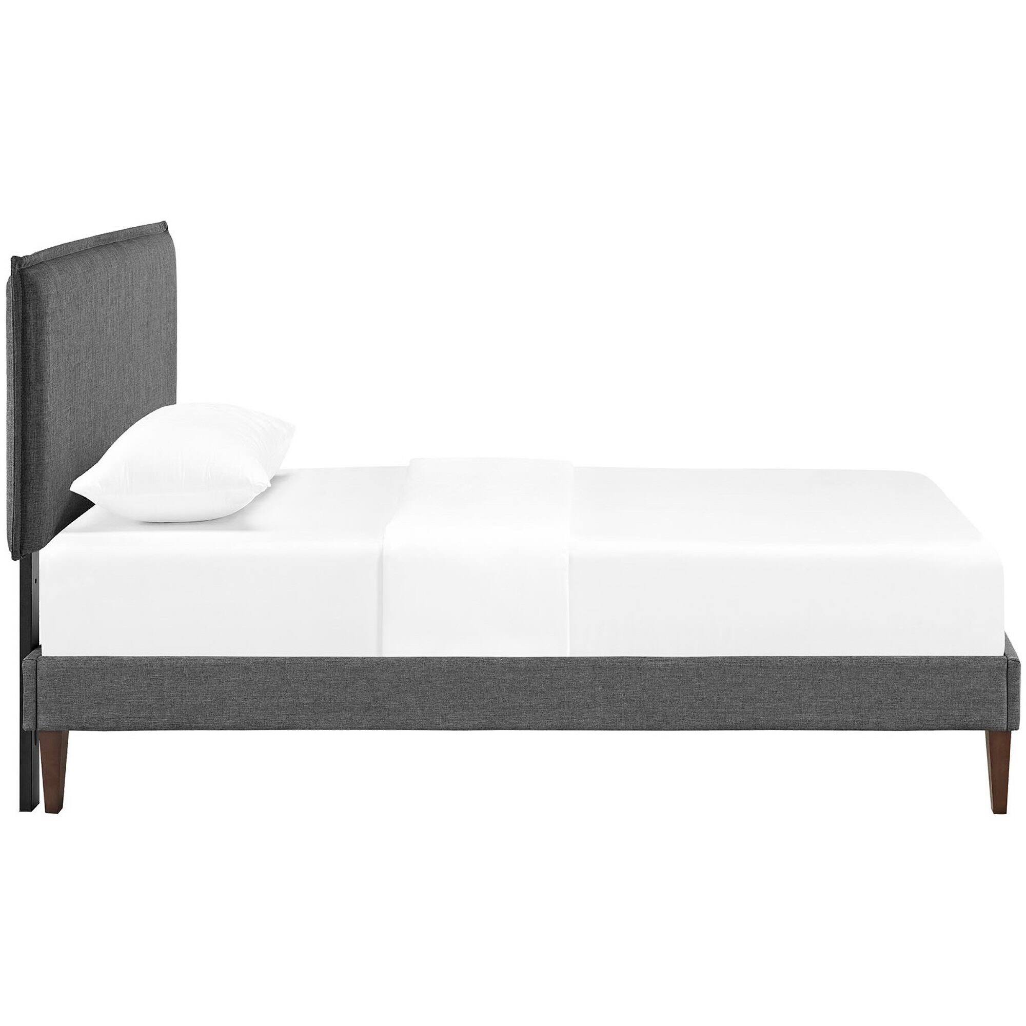 Back. Modway - Maisie Stainless Steel Queen Bed Frame - Brown.