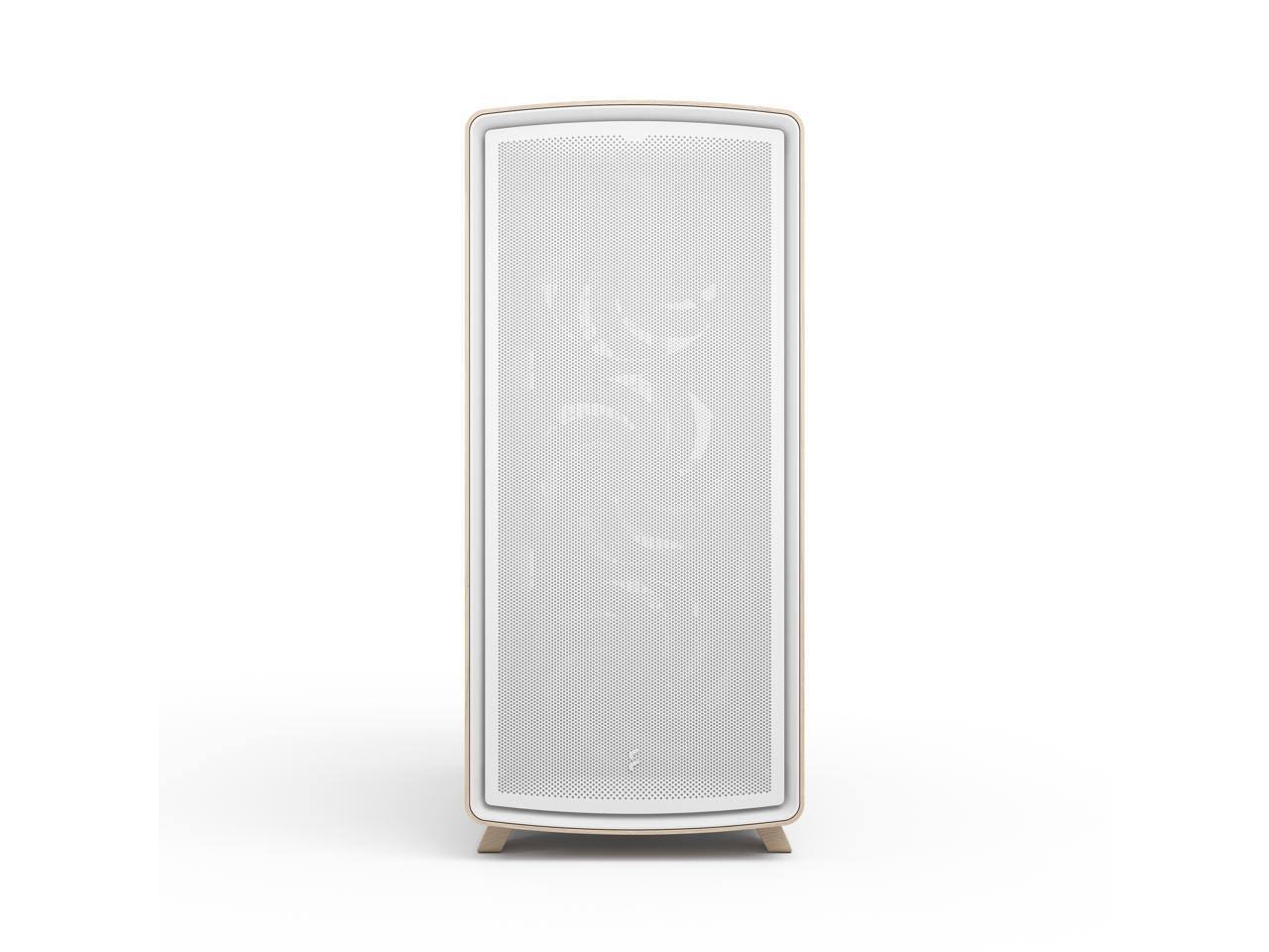 Alt View 1. Fractal Design - Fractal Design Summit Chalk White TG Light Oak PC Case - Tempered Glass, 3 Momentum 14 Fans, ATX/E-ATX/mATX/ITX Support - Chalk White.