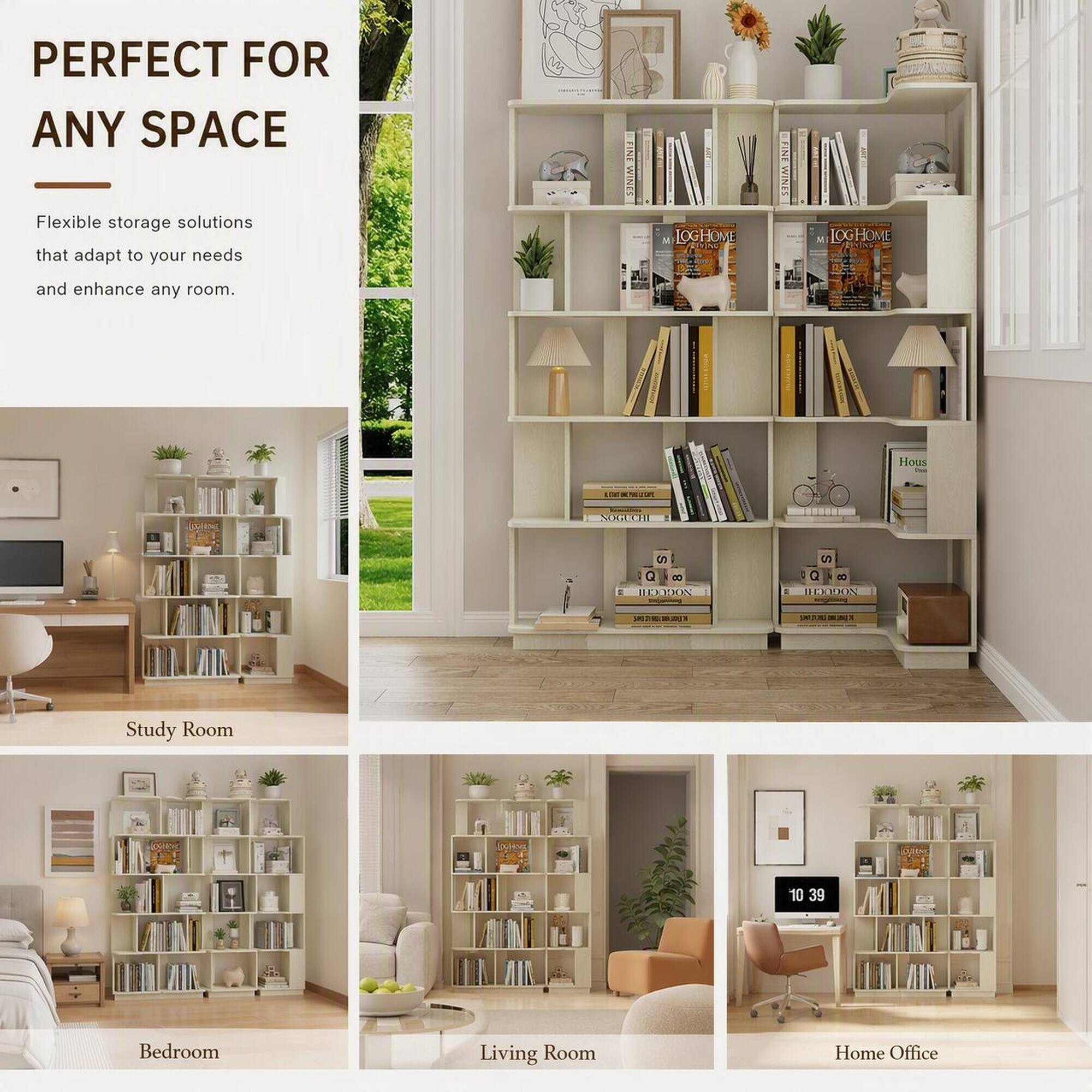 PERFECT FOR ANY SPACE  
Flexible storage solutions that adapt to your needs and enhance any room.

WINES  
LOGHOME LIVING  
EN  
LOGHOME M.

NOGUCHI  
S Q 8: NOGUCHI  
S Q 8 NOGUCHI

Study Room  
Bedroom  
Living Room  
Home Office
