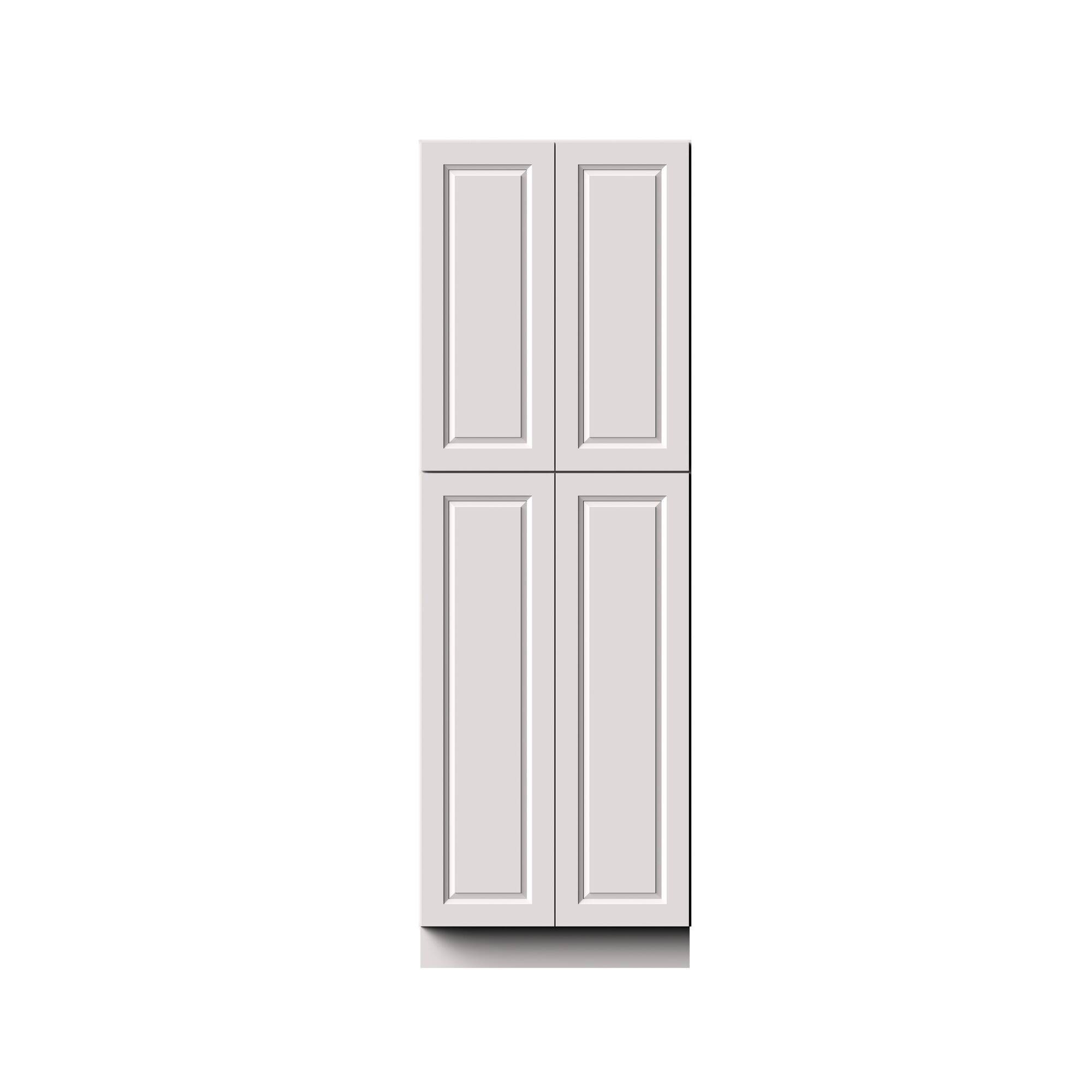 Alt View 1. Boyel Living - 30-in W x 90-in H x 27-in D Shaker RTA Kitchen Pantry Cabinet with Soft-Close Doors - Glacier White.