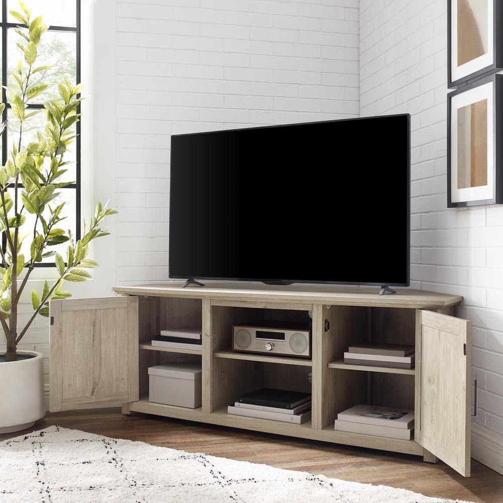 Alt View 4. Crosley Furniture - Camden Corner Tv Stand For 65+ Inch Tv - Gray.