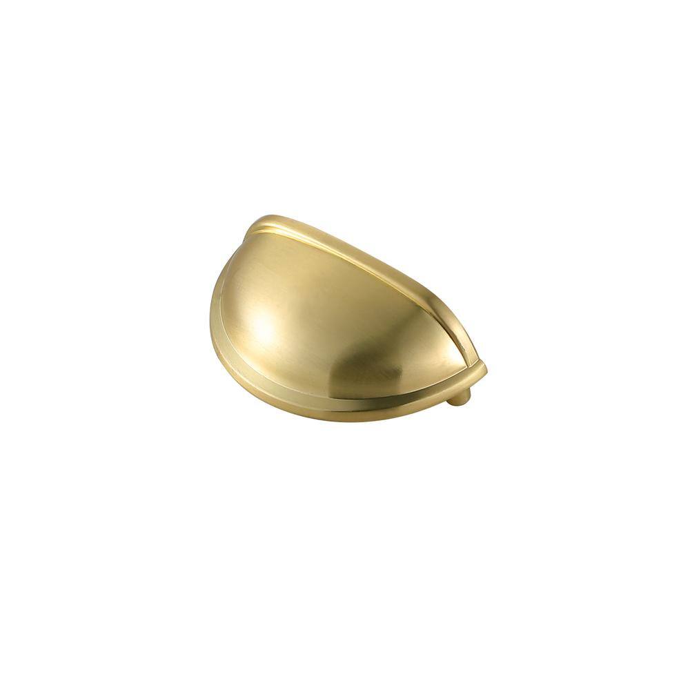 Back. Elegant Decor - Atticus 3" Center to Center Brushed Gold Cup Bar Pull Multipack (set of 10) - Brushed Gold.