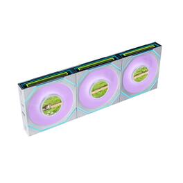Lian Li - UNI FAN SL Infinity LCD Flex 120mm Normal Blade (NOT Reverse) ARGB Fan, 3 Pack, Controller Not Included (12SLIND1F3W) - White