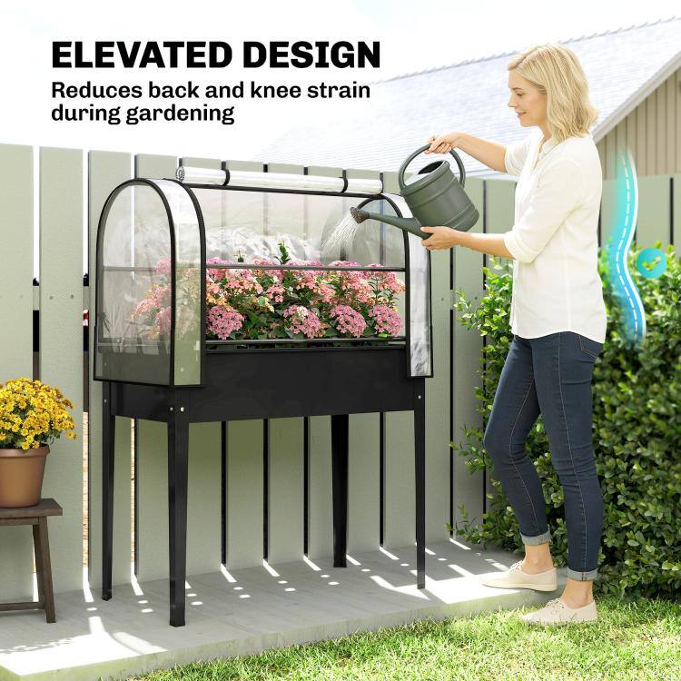 ELEVATED DESIGN  
Reduces back and knee strain during gardening