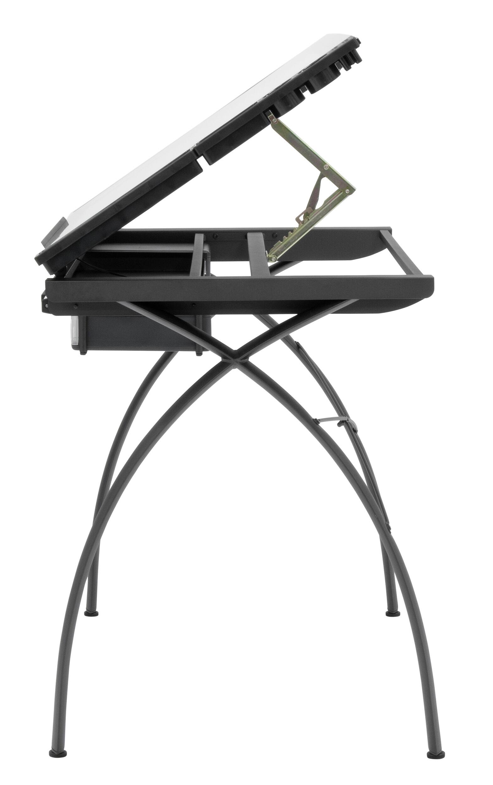 Left. Studio Designs - Futura Light Table for Artists and Drawing - Black / Clear Glass.