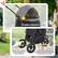 - 6-Position Adjustable Canopy
- Rear 12" wheels with brakes for easy parking
- Front 12" lockable universal wheel for flexible moving and turning