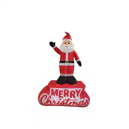 A Holiday Company - LED Santa Merry Christmas 10 ft. Inflatable - Multicolored