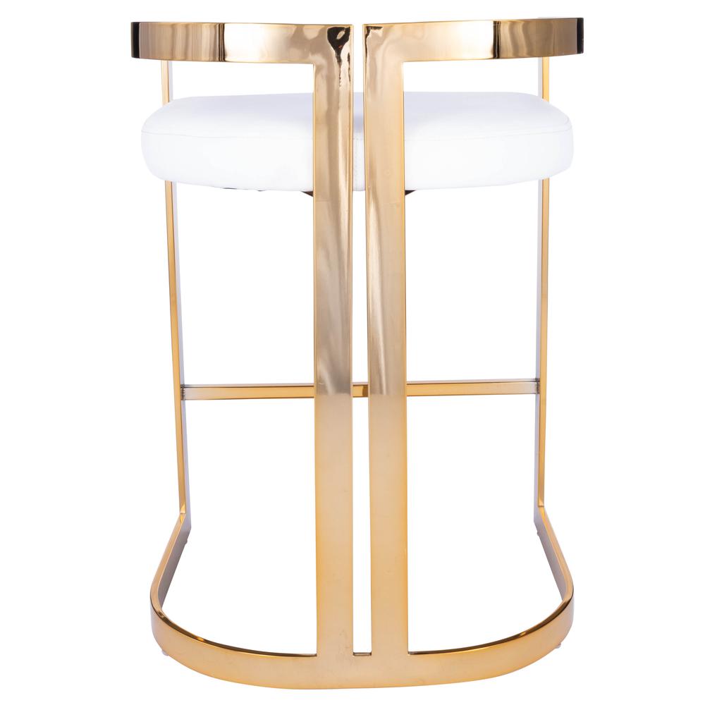 Angle. Butler Specialty - Clarence Faux Leather 25" Counter Stool - Gold.