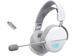 ASUS - ROG Pelta Wireless Gaming Headset (BT, USB-C, 50mm Drivers, RGB, 70HR Battery) - White