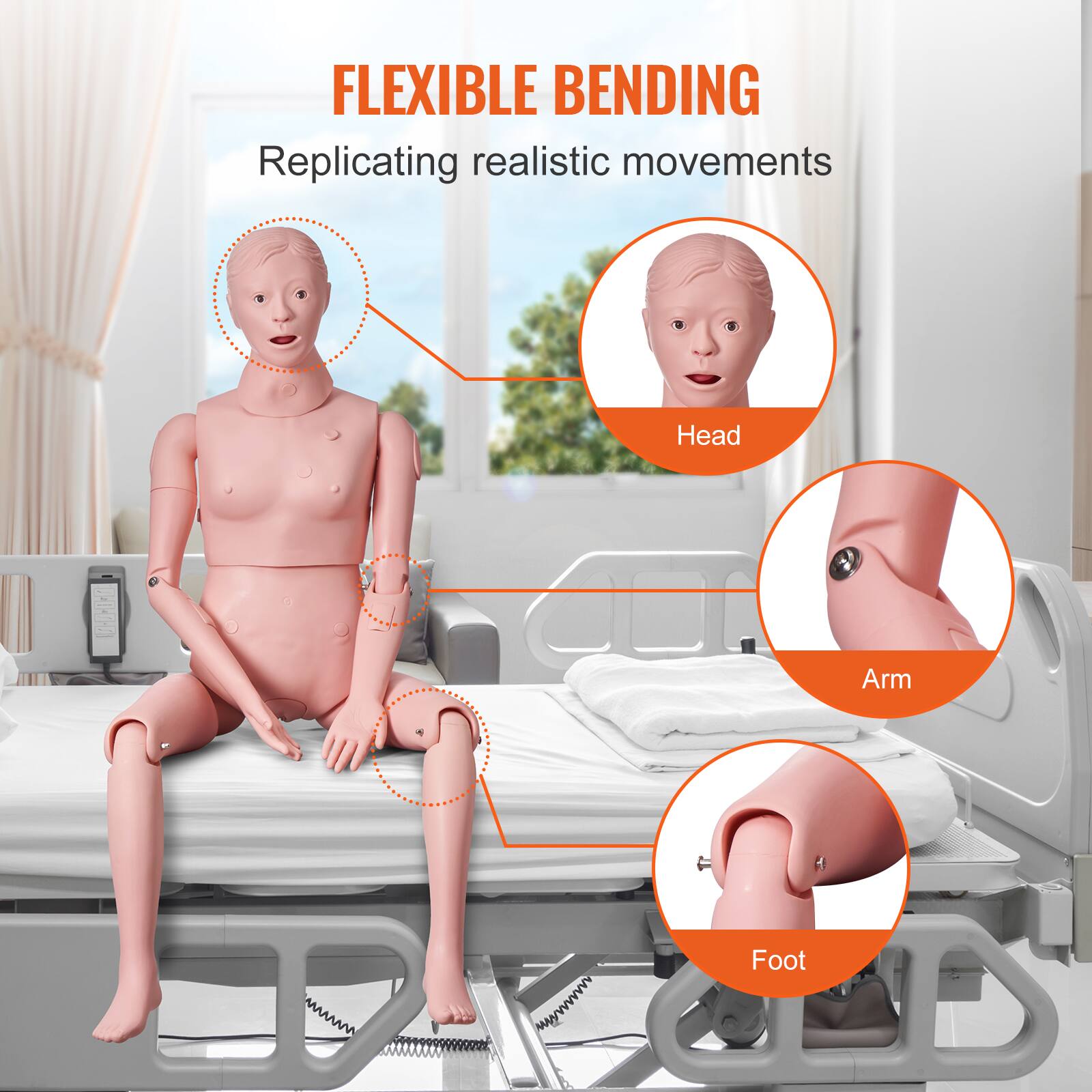 FLEXIBLE BENDING  
Replicating realistic movements  
Head  
Arm  
Foot