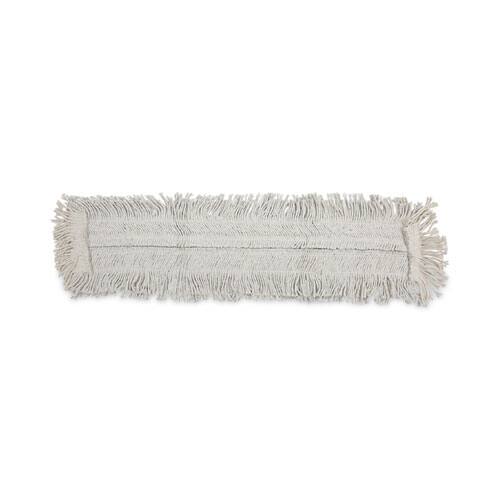 Boardwalk - Disposable Dust Mop Head w/Sewn Center Fringe, Cotton/Synthetic, 36w x 5d, White