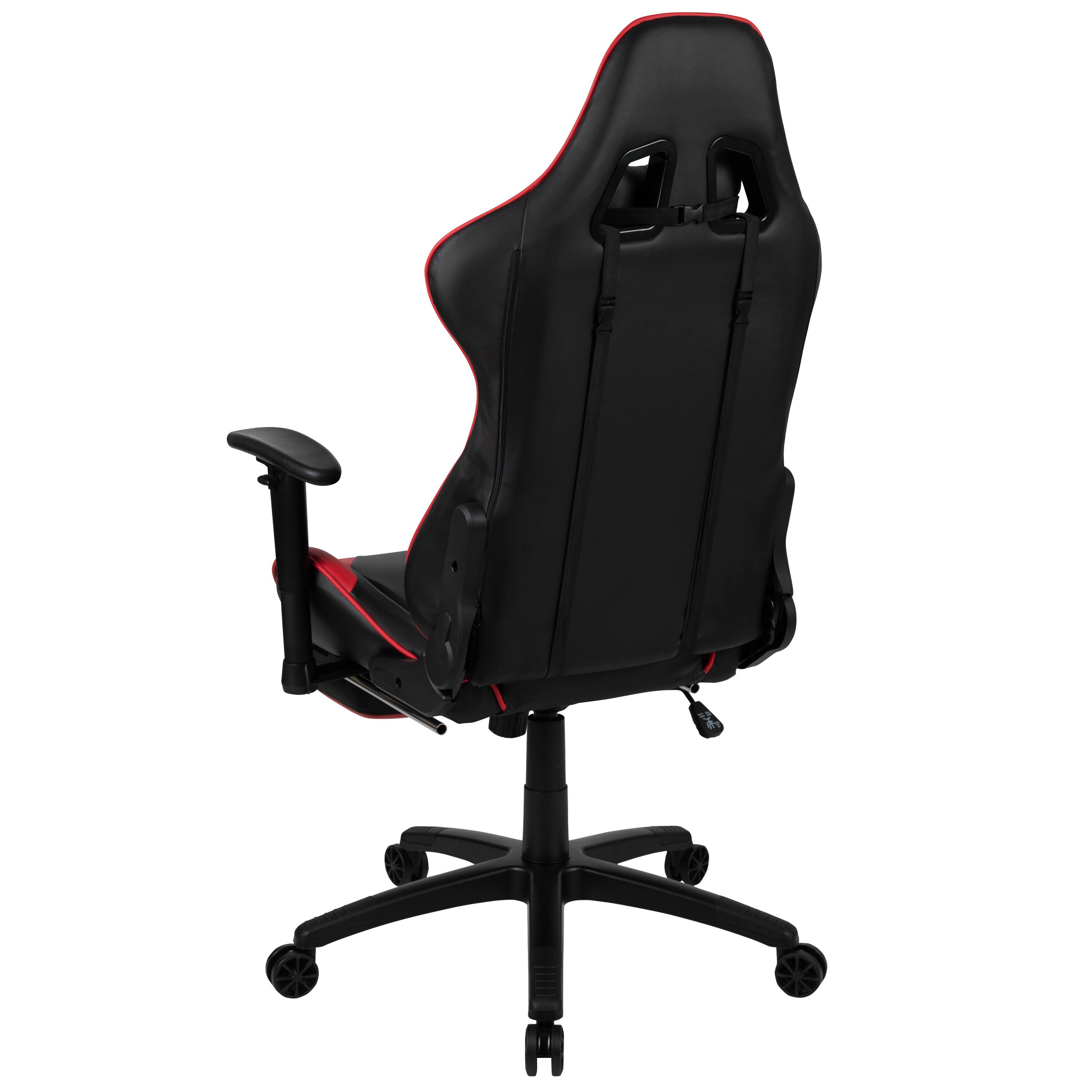 Alt View 5. Emma + Oliver - Z300 Gaming Racing Office Ergonomic PC Chair with Reclining Back and Footrest - Red.