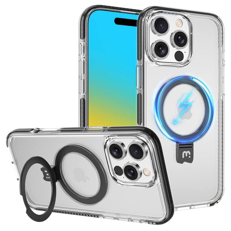 Mybat Pro - Lure Series Case with MagSafe Kickstand Ring for Apple iPhone 16 Pro Max - Black