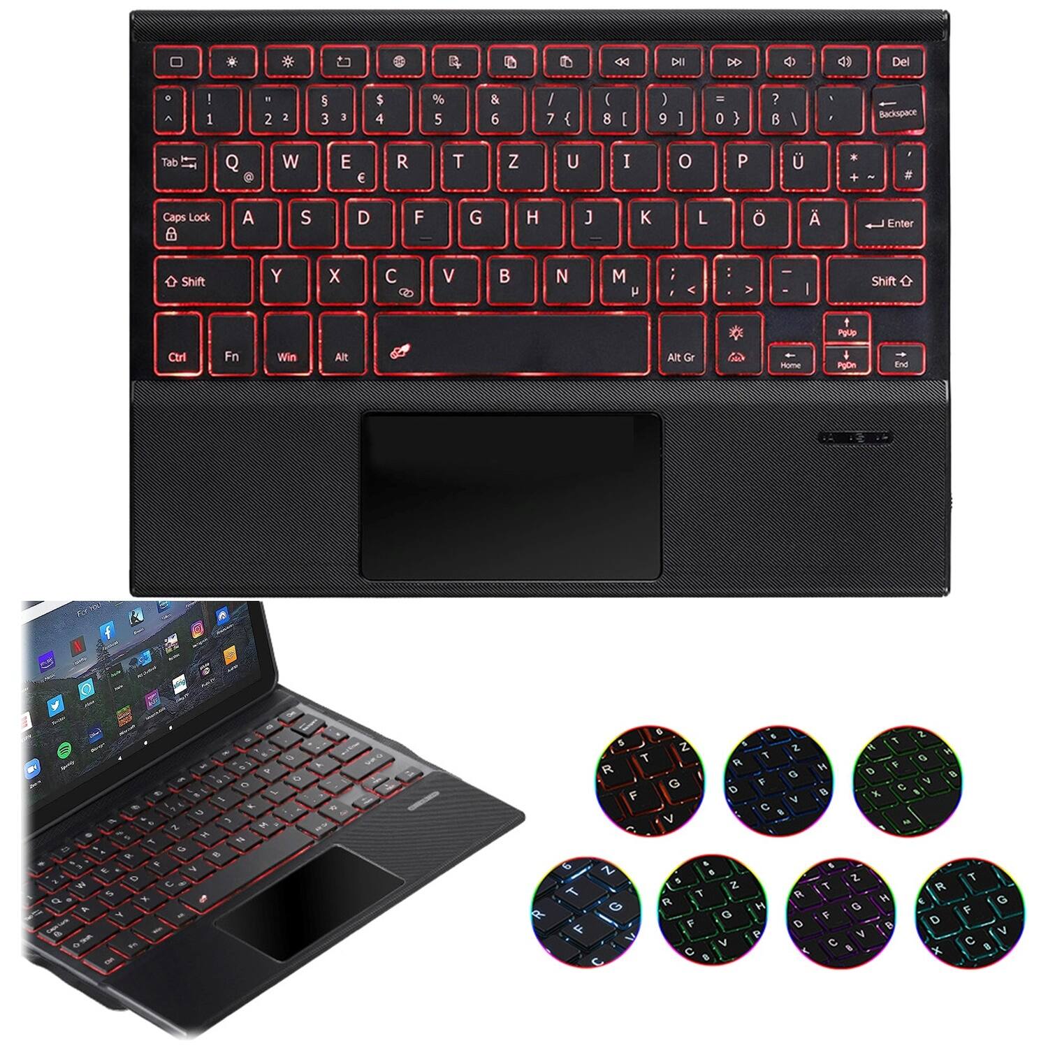 Alt View 13. SaharaCase - Keyboard Case for Amazon Fire Max 11 (2023) - Black.