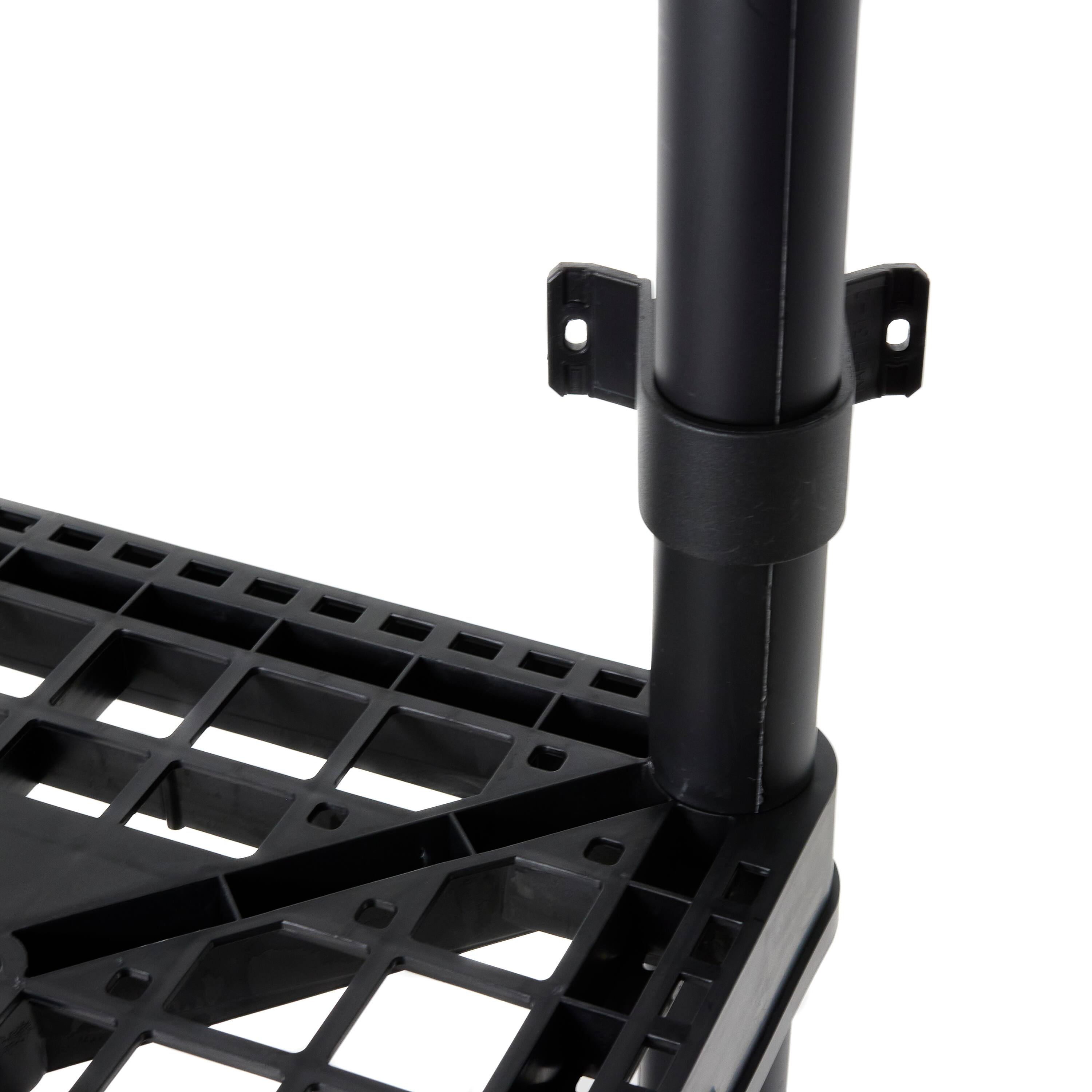 Alt View 8. Gracious Living - Gracious Living 4 Shelf Fixed Height Ventilated Heavy Duty Storage Unit, Black - Black.