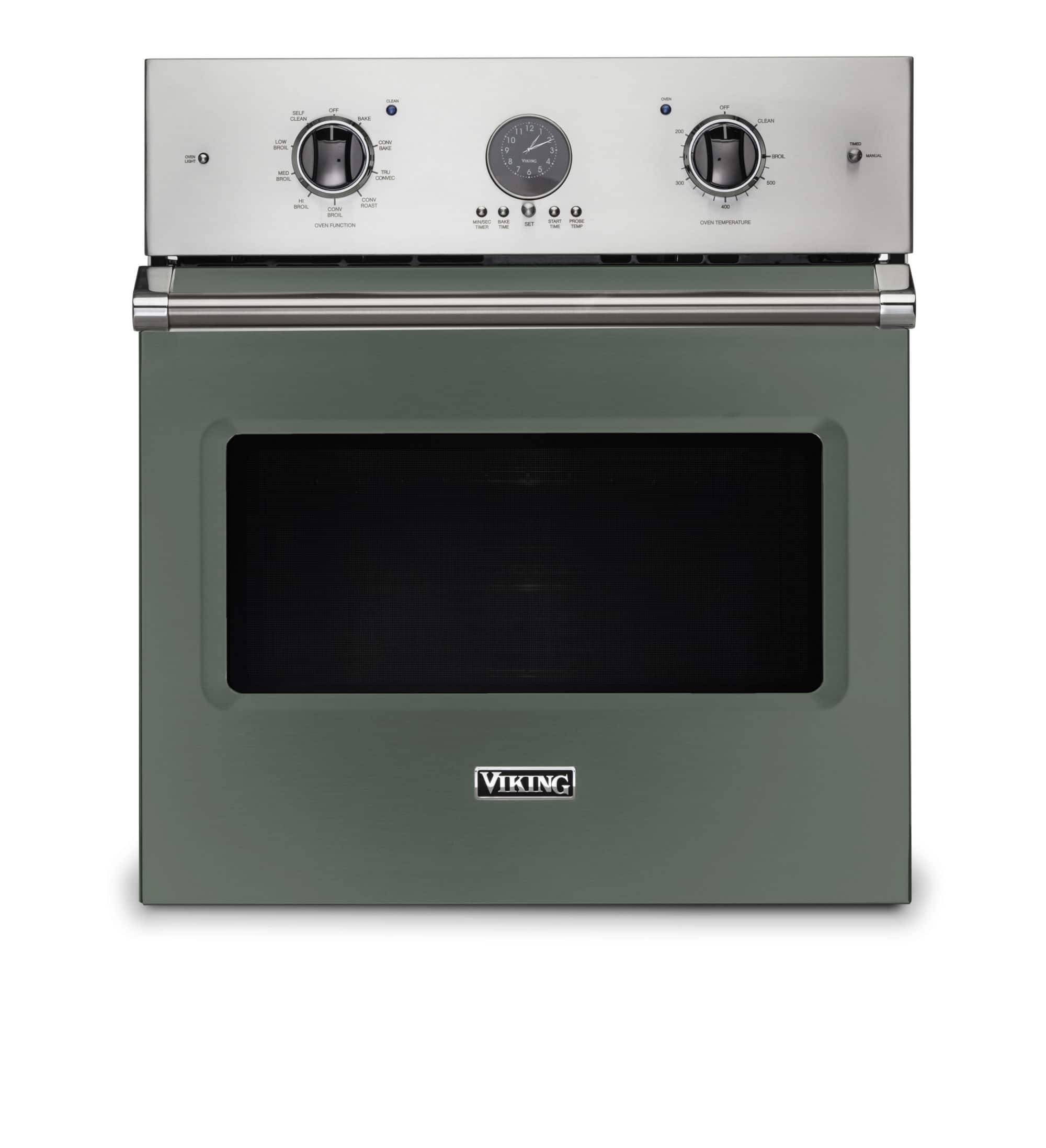 Viking - 27" Built-in Single Electric Convection Wall Oven - Eucalyptus - Front_Zoom
