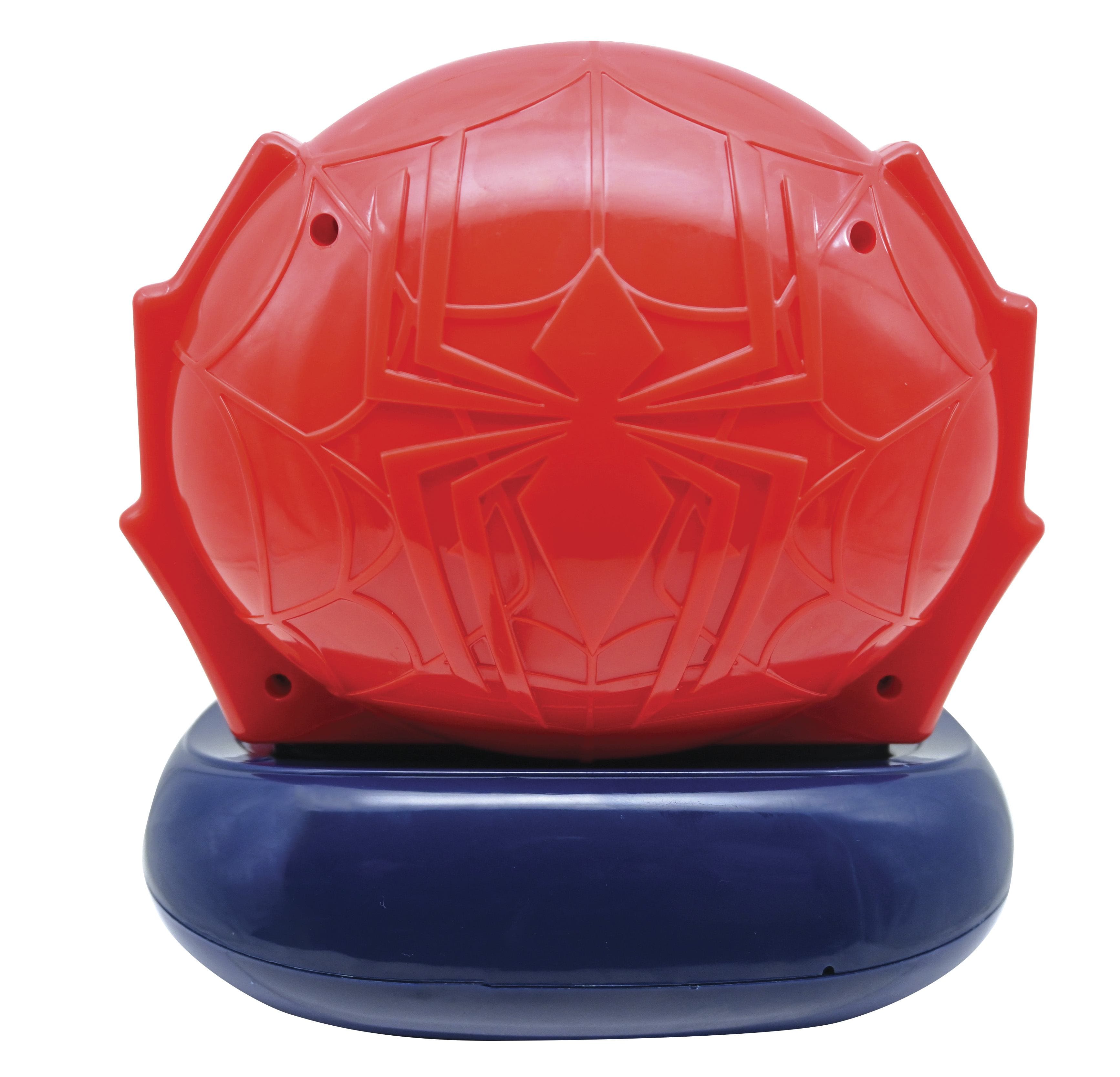 Lexibook - Spider-Man 3D Projector Clock with Super Hero Sounds - Red