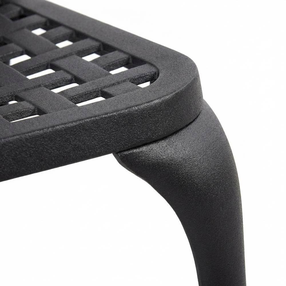 Alt View 3. Outdoor Escape - Black outdoor armchair set with high backrests and sturdy construction - Black.