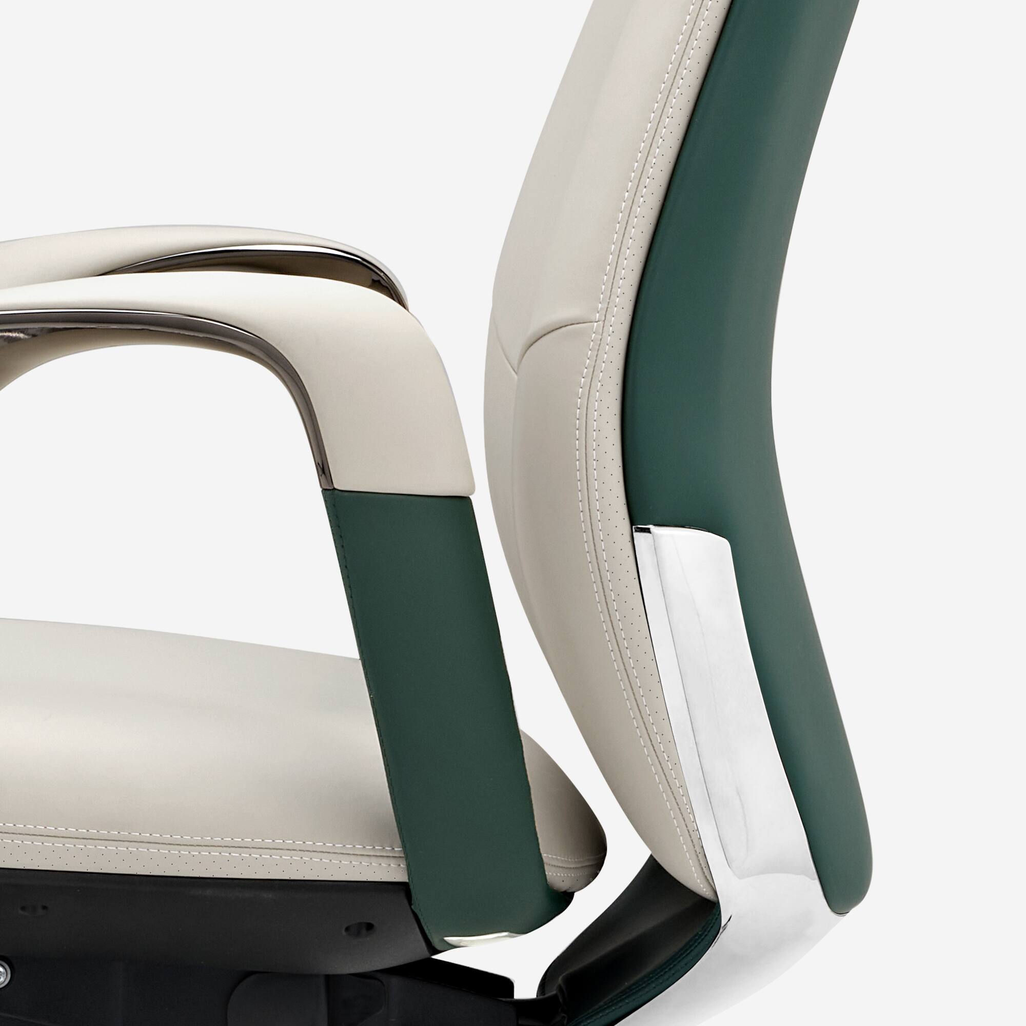 Alt View 2. Eureka Ergonomic - Executive Ergonomic Office Desk Chair - Off-white.
