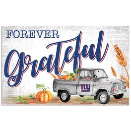 Fan Creations - New York Giants 11" x 19" Forever Grateful Sign - White