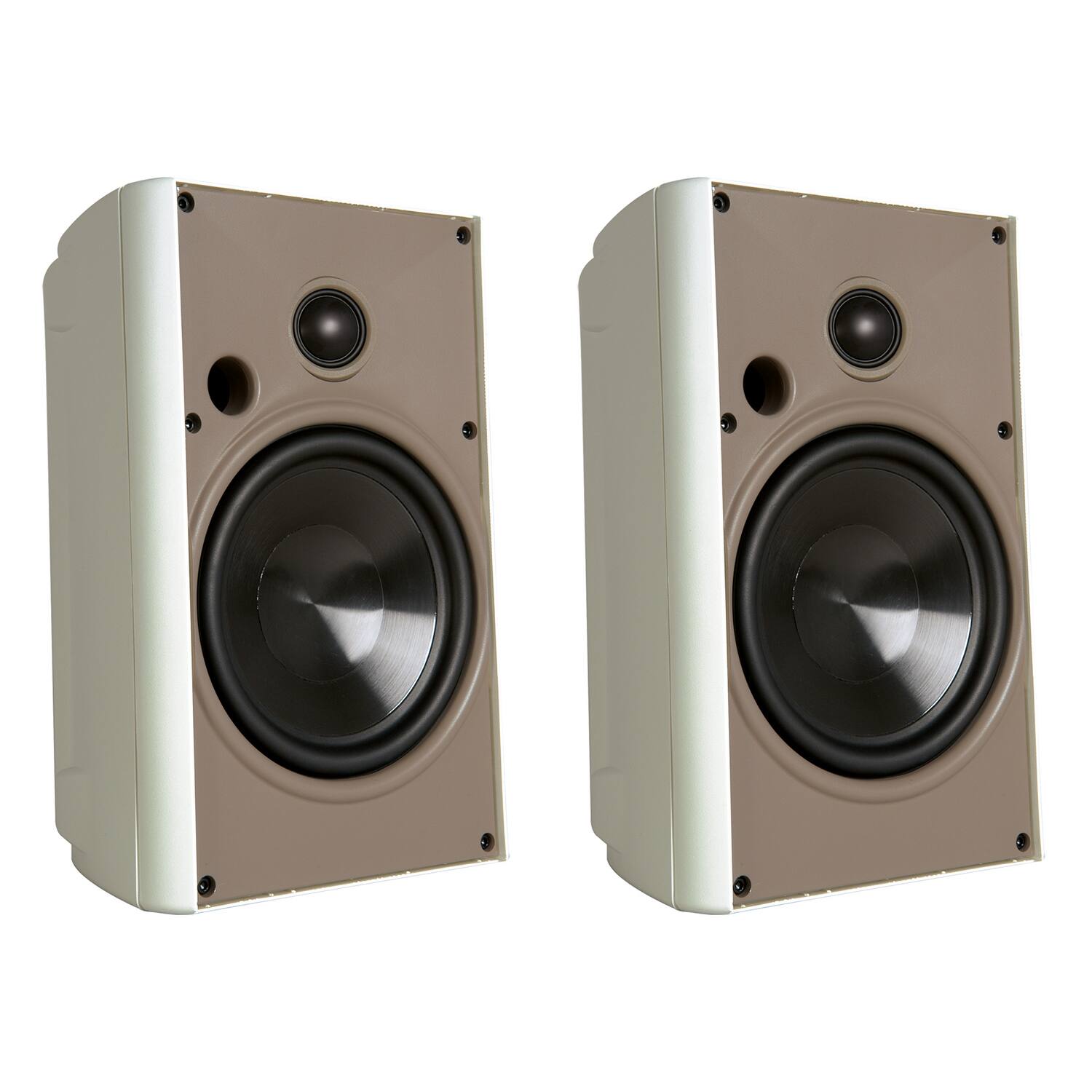 Front. Proficient Audio - 5-1/4" 125-Watt AW525 Indoor/Outdoor Speaker Pair, Polypropylene Woofer, Pivoting Soft-Dome Tweeter, 8 Ohms - White.