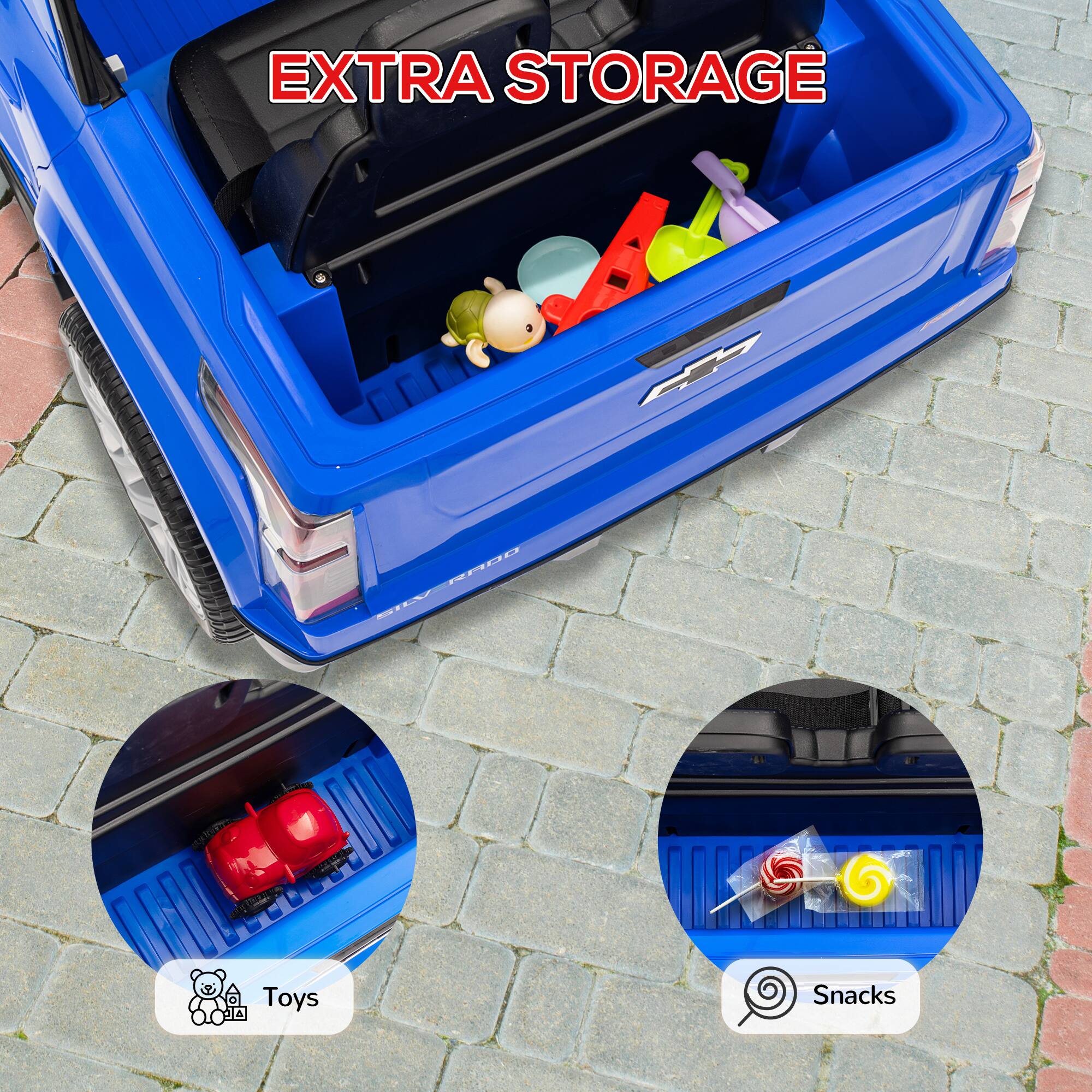 EXTRA STORAGE

Toys

Snacks