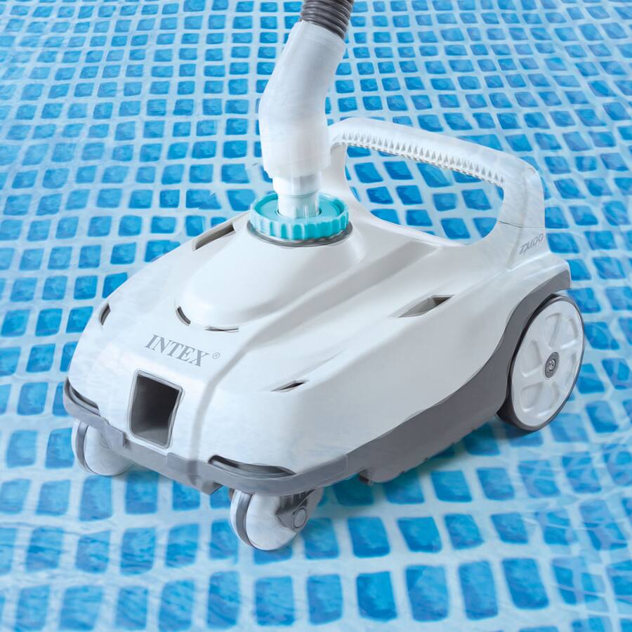 Intex Cleaners Intex ZX100 Automatic Pressure Side Pool Cleaner with Pool Sand Filter ...