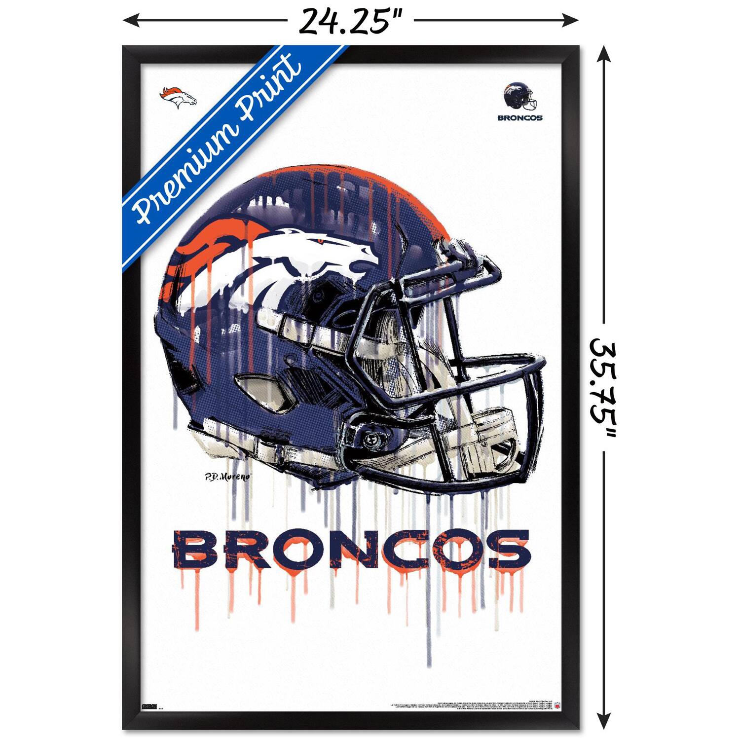 24.25" x 35.75"  
Premium Print  
BRONCOS  
P. Ballorene