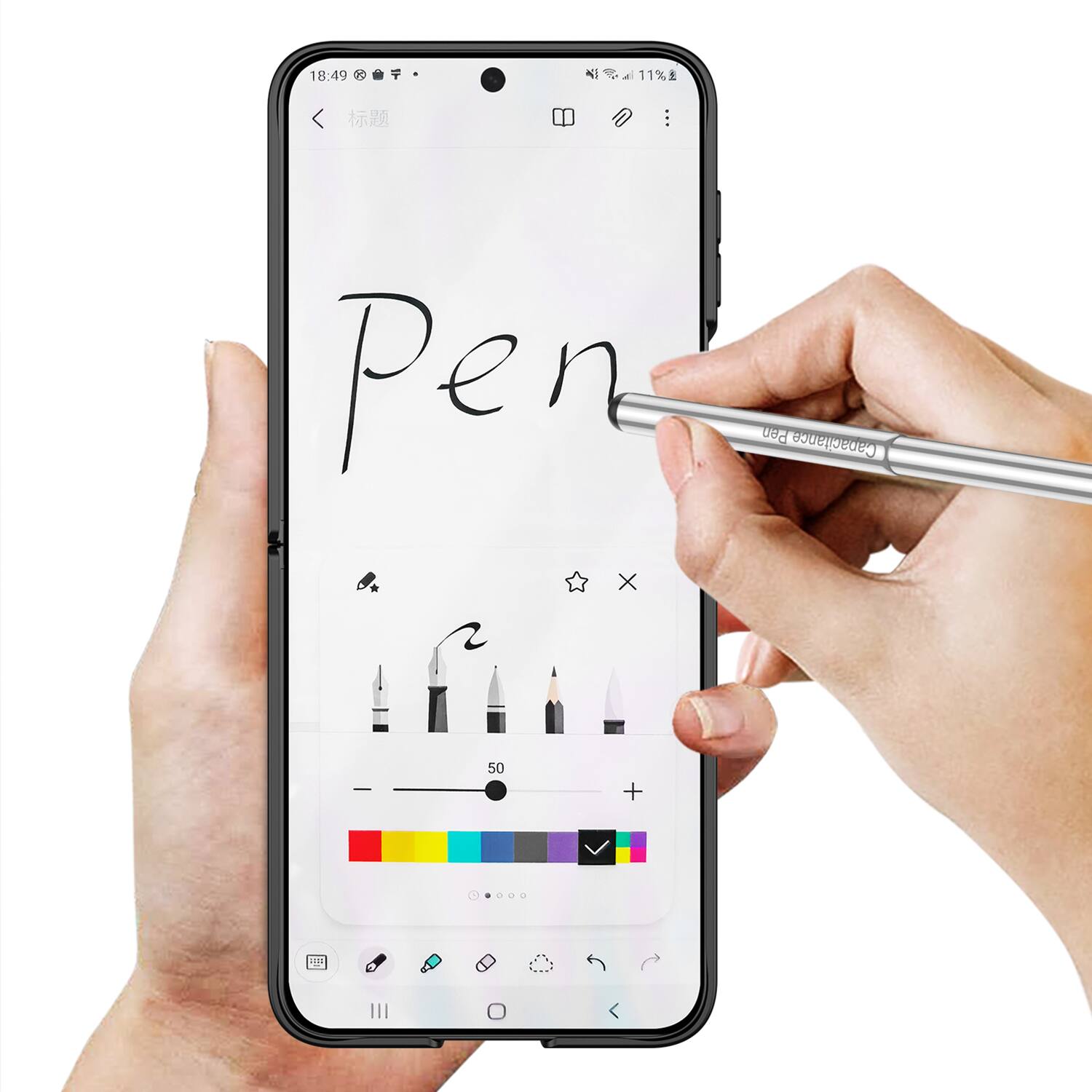 18:49 11% < Pen X Pan Capacitance 50 +