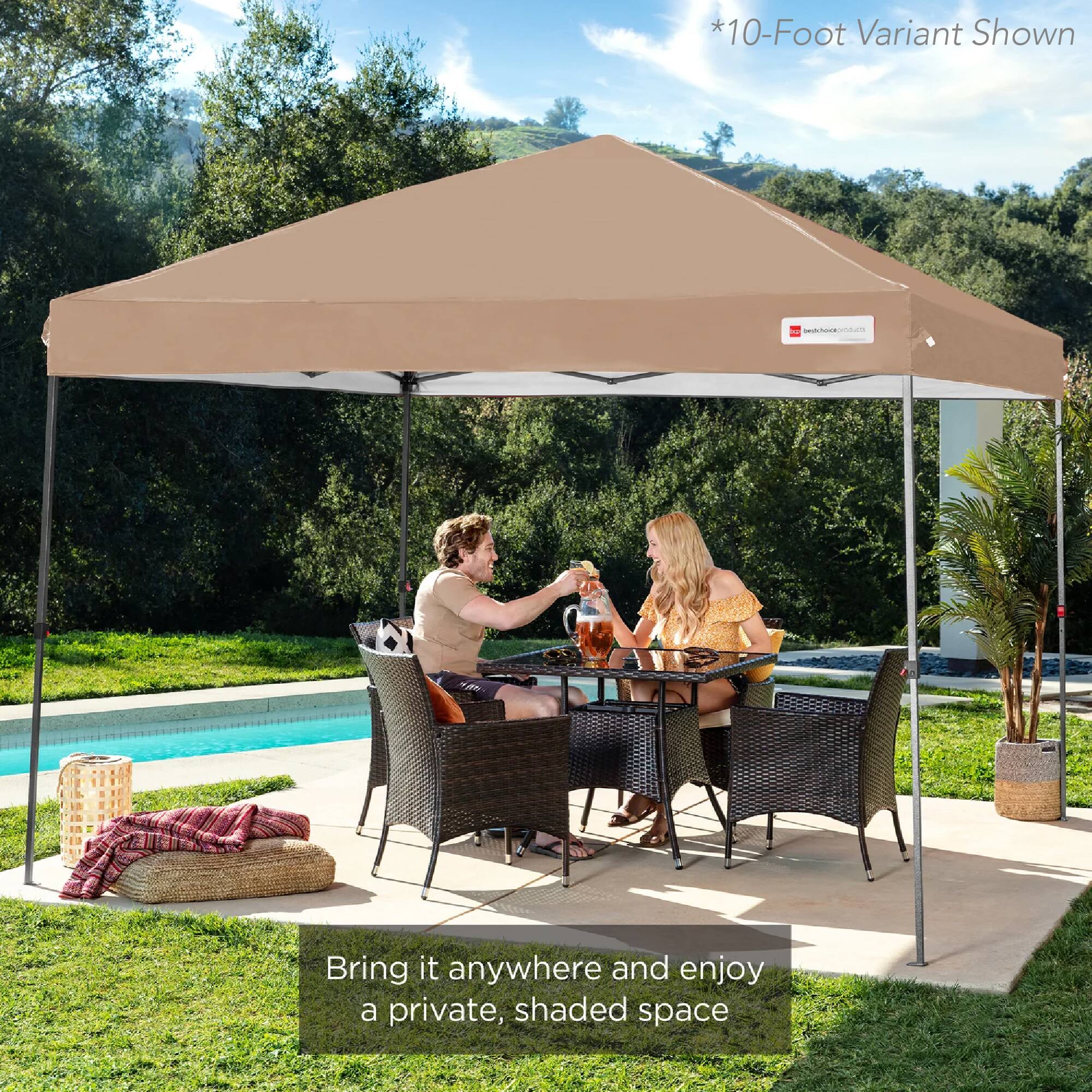 *10-Foot Variant Shown

Bring it anywhere and enjoy a private, shaded space