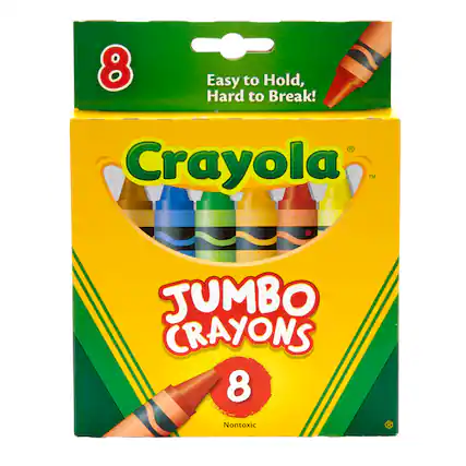 8 Easy to Hold, Hard to Break!
Crayola™ JUMBO CRAYONS 8
Nontoxic