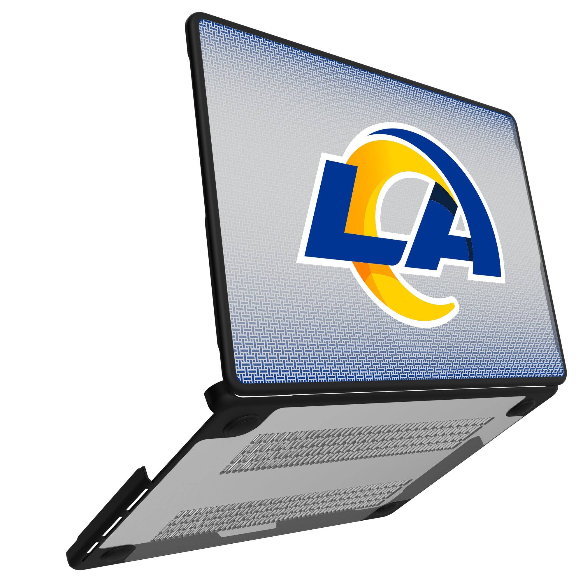 Alt View 1. Keyscaper - Los Angeles Rams Linen MacBook Case - Pro 13 in - Multicolor.